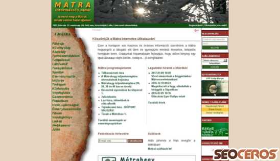 matrahegy.hu desktop náhled obrázku