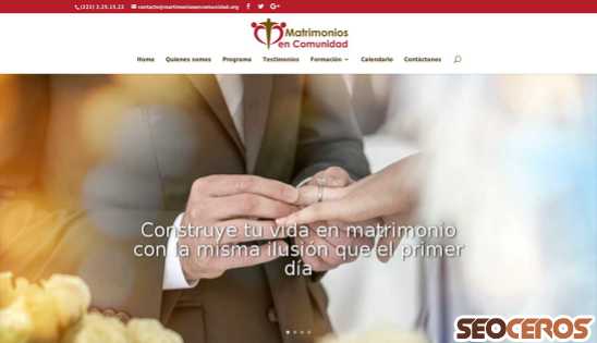 matrimoniosencomunidad.menteinfinita.com desktop Vorschau