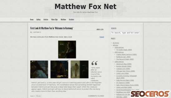 matthew-fox.net desktop náhľad obrázku