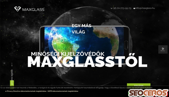 maxglass.friktest.hu desktop preview