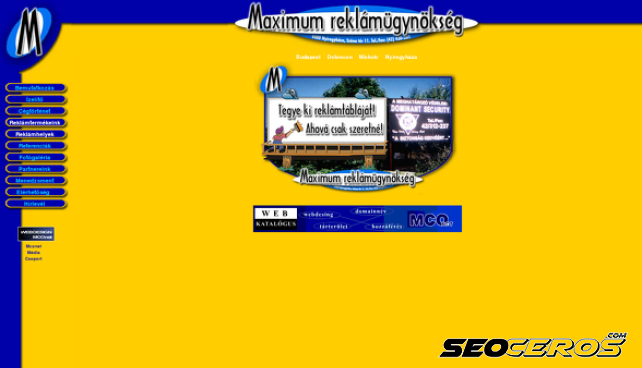 maximumad.hu desktop Vista previa