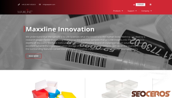 maxxline-bio.com desktop förhandsvisning