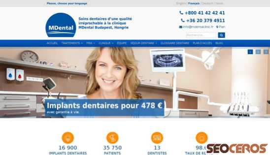 mdental.fr desktop preview