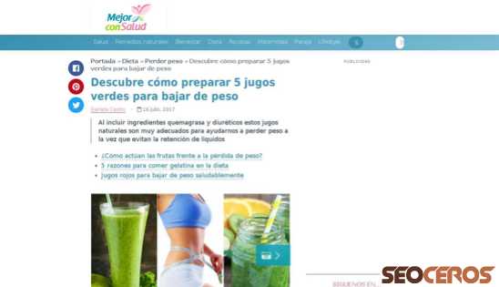 mejorconsalud.com/descubre-preparar-5-jugos-verdes-bajar-peso {typen} forhåndsvisning