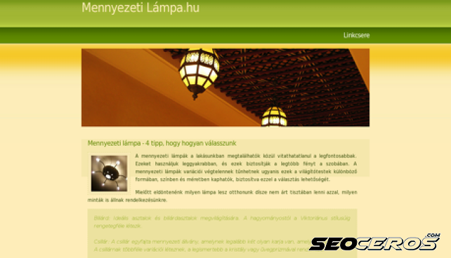 mennyezetilampa.hu desktop náhled obrázku