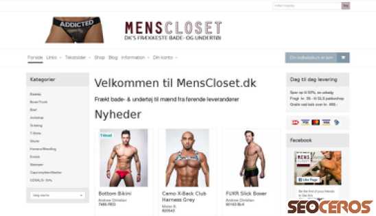 menscloset.dk desktop förhandsvisning