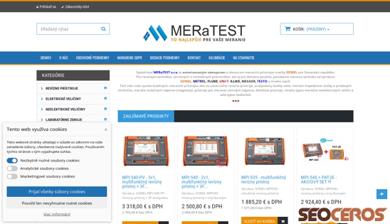 meratest.sk desktop Vista previa