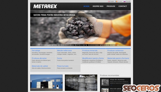 metarex.ro desktop förhandsvisning