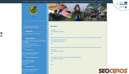 mezohek.hu desktop előnézeti kép