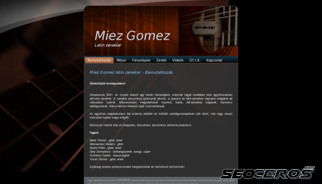 miezgomez.hu desktop náhľad obrázku