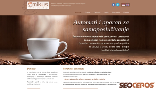 mikus.rs/sr desktop preview