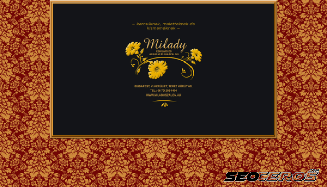 miladyszalon.hu desktop preview
