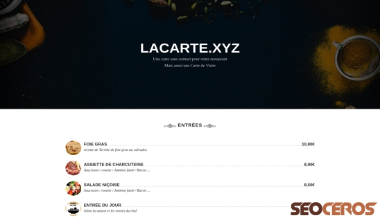 lacarte.xyz desktop förhandsvisning