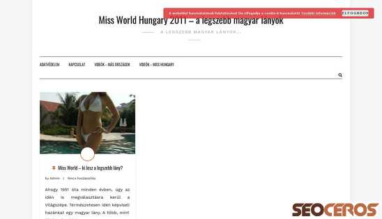 missworldhungary.info desktop förhandsvisning