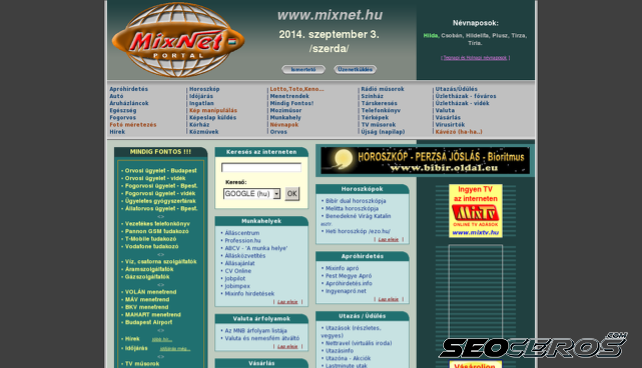 mixnet.hu desktop förhandsvisning
