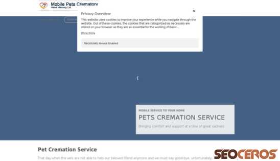 mobilepetscrematory.co.uk desktop preview