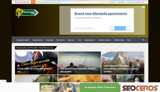 mochileros.org desktop náhľad obrázku