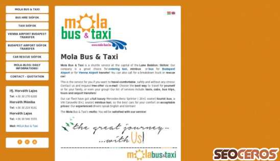 mola-bus.hu desktop náhľad obrázku