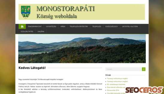 monostorapati.hu desktop obraz podglądowy