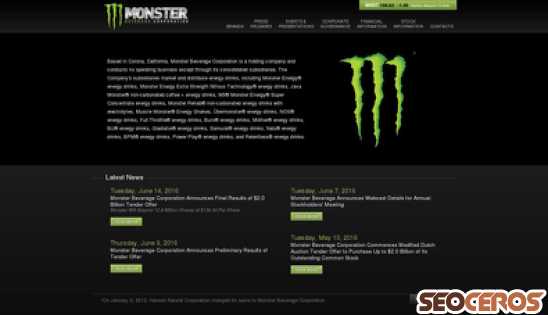 monsterbevcorp.com desktop förhandsvisning