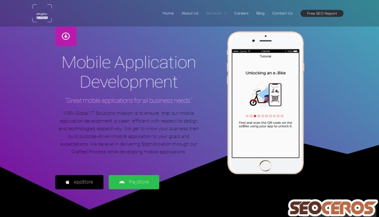 msn-global.com/mobile-apps-development desktop previzualizare