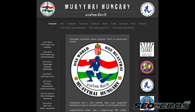 muay-thai.hu desktop náhled obrázku