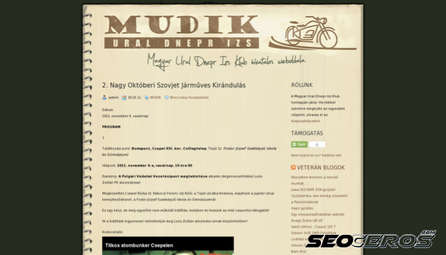 mudik.hu desktop Vorschau