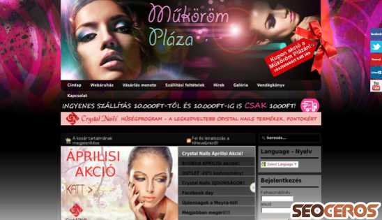 mukoromplaza.hu desktop előnézeti kép