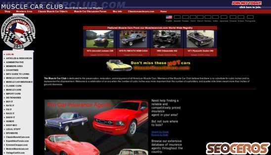 musclecarclub.com desktop Vista previa