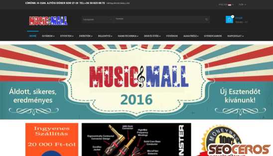 musicmall.hu desktop förhandsvisning