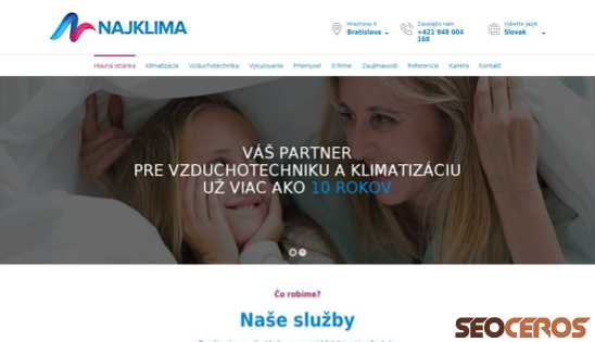 najklima.sk desktop előnézeti kép