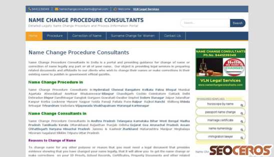 namechangeconsultants.com desktop náhľad obrázku