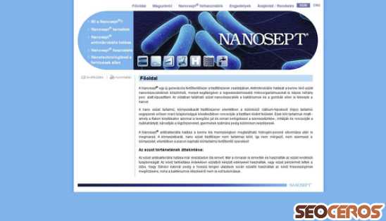nanosept.hu desktop förhandsvisning