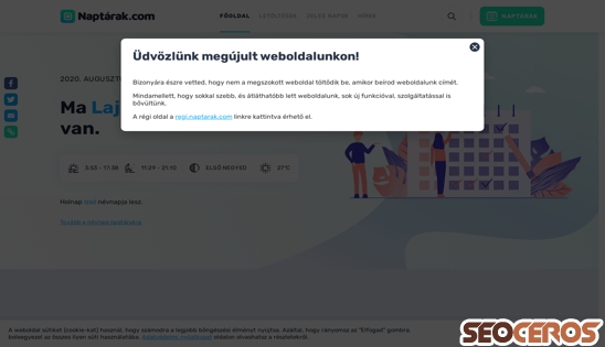 naptarak.com desktop Vorschau