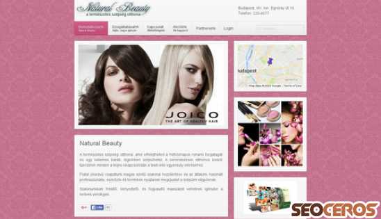 naturalbeauty.hu desktop náhled obrázku