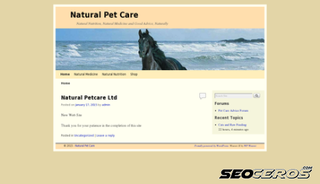 naturalpetcare.co.uk desktop prikaz slike