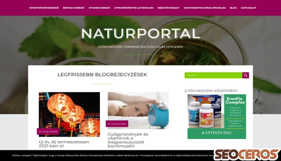 naturportal.hu desktop preview