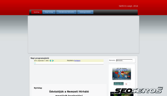 nemzetihirhalo.hu desktop előnézeti kép