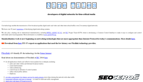 ninetiles.co.uk desktop Vista previa