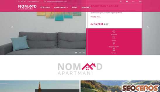 nomadapartmani.com desktop náhled obrázku