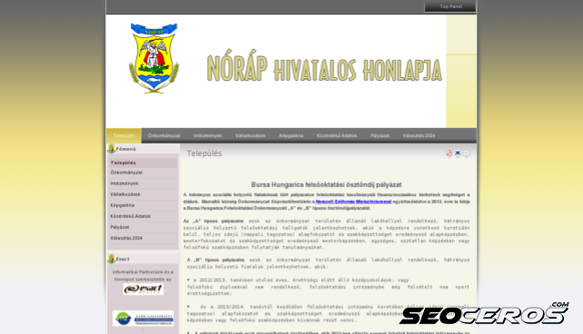 norap.hu desktop previzualizare