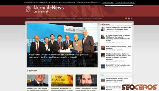 normalenews.sns.it desktop vista previa