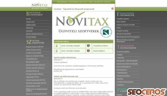 novitax.hu desktop förhandsvisning
