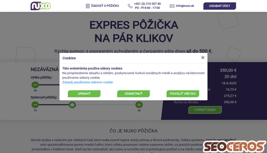 nuxo.sk desktop previzualizare