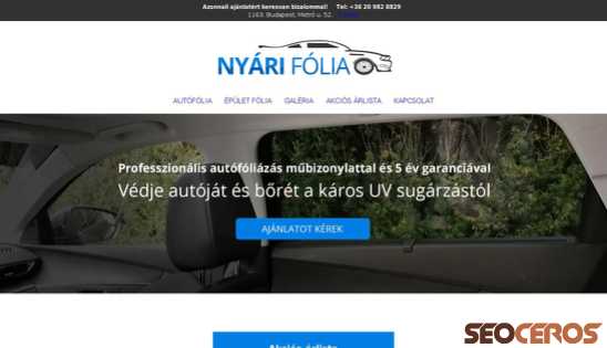 nyarifolia.hu desktop náhled obrázku