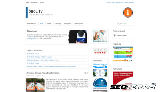 oboltv.hu desktop előnézeti kép