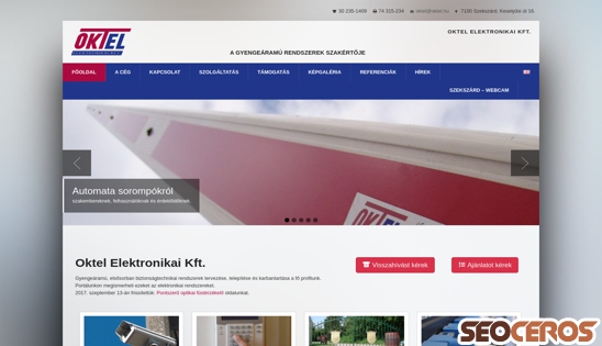 oktel.hu desktop előnézeti kép