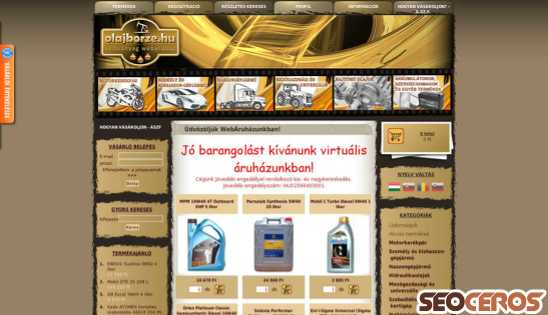 olajborze.hu desktop előnézeti kép