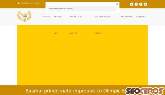 olimpic-events.ro desktop náhľad obrázku