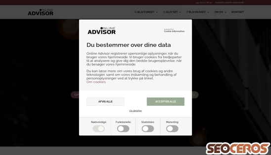 online-advisor.dk desktop náhľad obrázku
